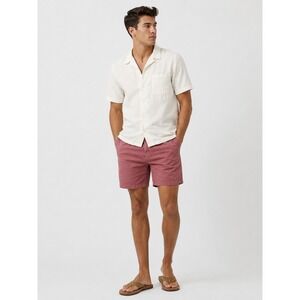 Armani Exchange Dusty Rose Pink Cotton Stretch Chino Shorts Size 34